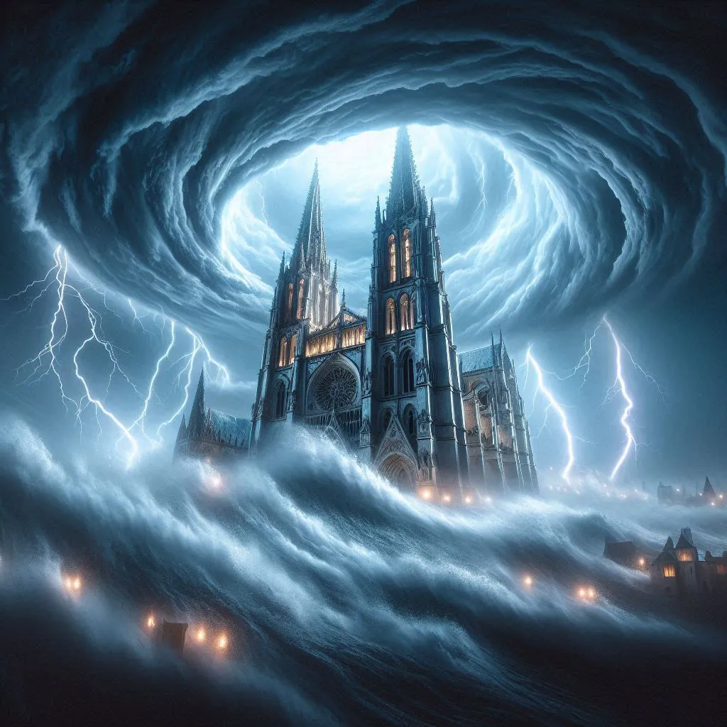 Ouragan sur Tours (IA)